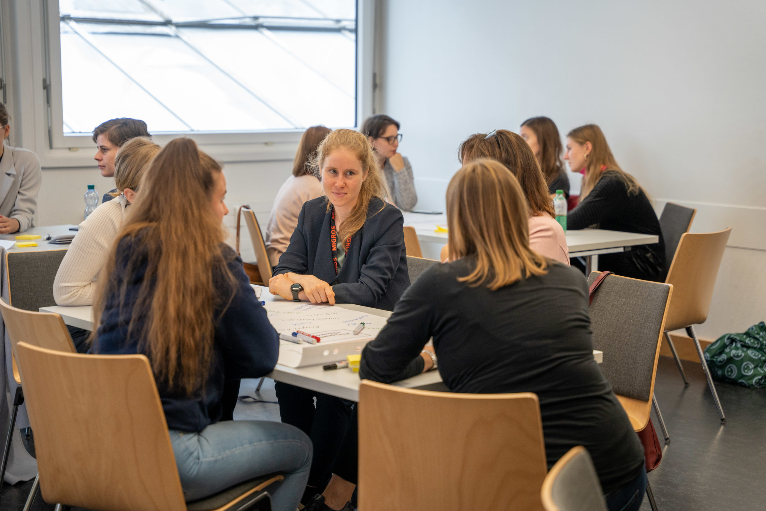 Girls are studying on a workshop